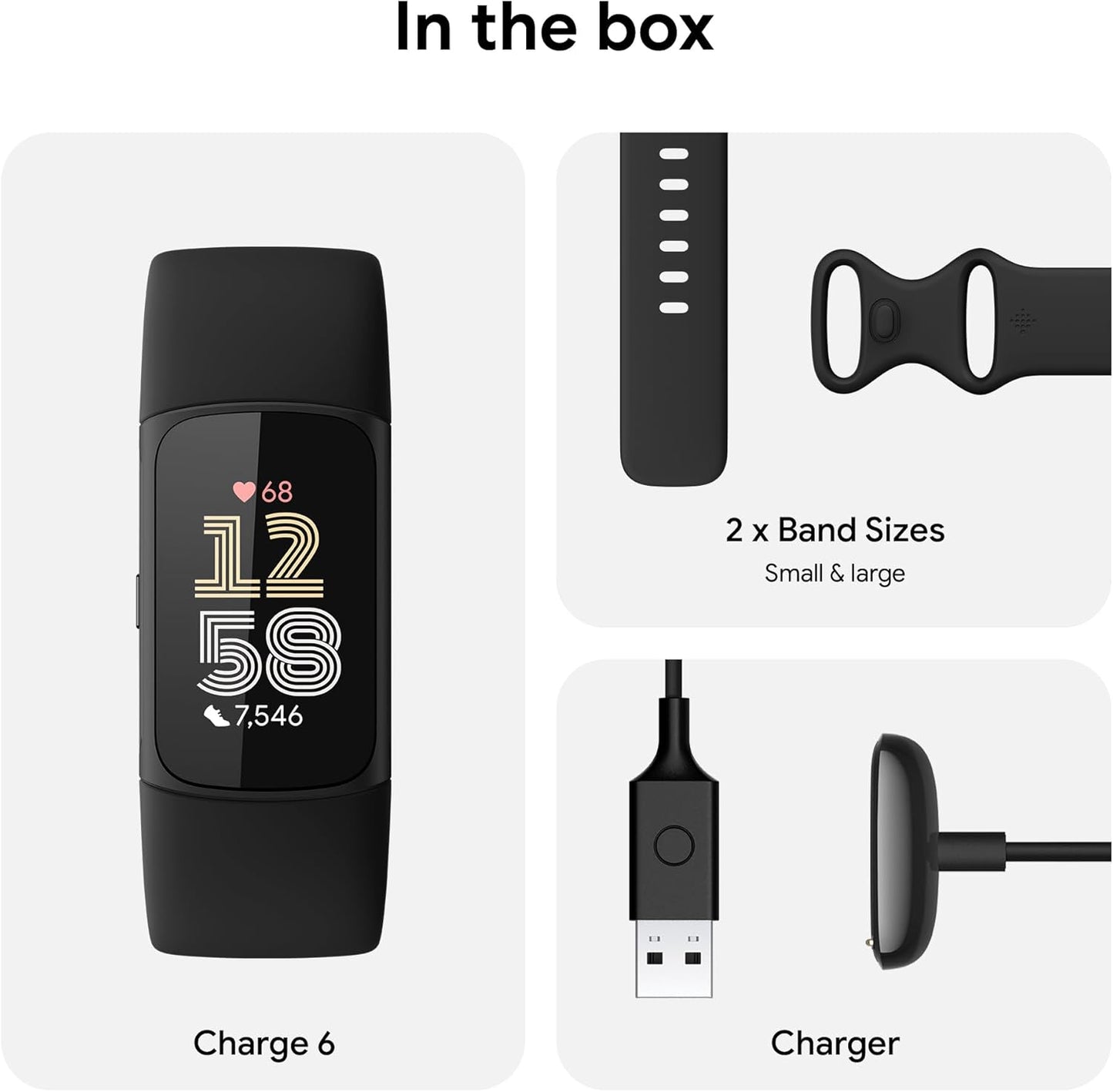 Fitbit Charge 6 – Fitness Tracker with GPS, Heart Rate, Google Apps & 6-Month Premium
