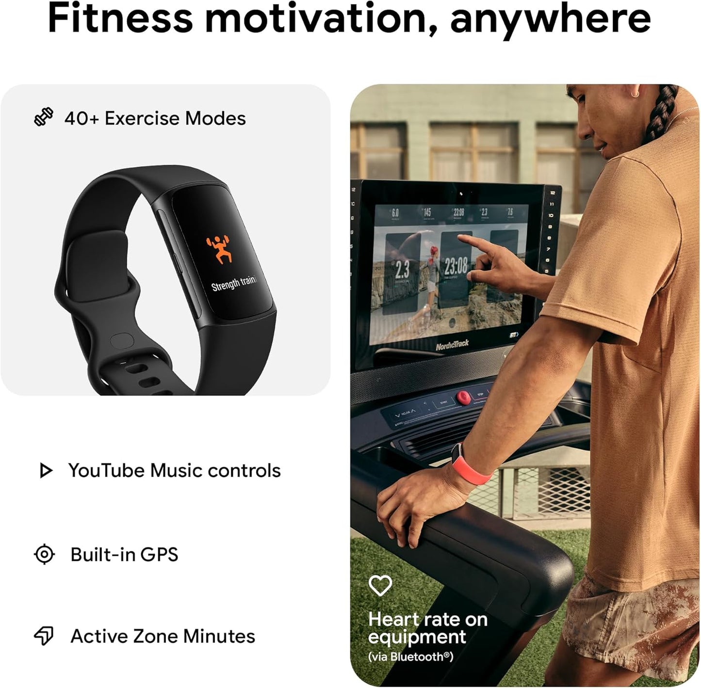 Fitbit Charge 6 – Fitness Tracker with GPS, Heart Rate, Google Apps & 6-Month Premium